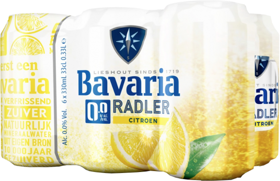 Bavaria radler 0% blikjes 6x33cl  Bavaria radler 0% blikjes 6x33cl